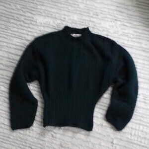 PINK ROSE HUNTER GREEN MOCK NECK SWEATER SIZE S